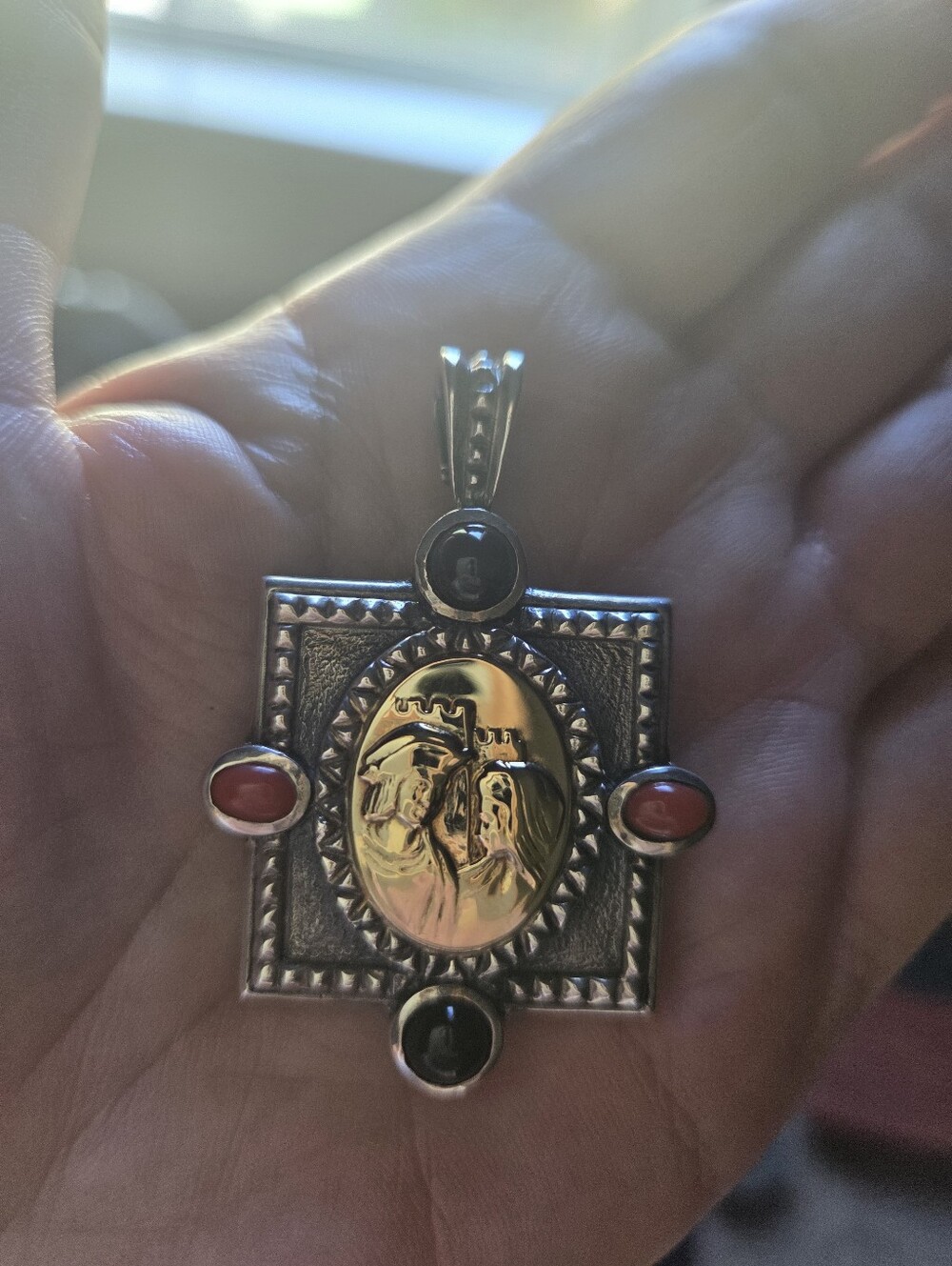 Flli Menegatti 18k And Sterling Silver Enhancer Pendant
